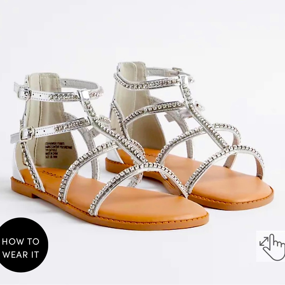 Rhinestone sandals from Torrid.